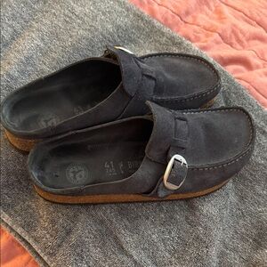 Birkenstock Women’s Blue Suede Slip-Ons.  Size 41 (around 10.5)
